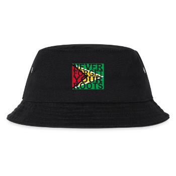 never forget roots home Guyana - Kinder Bucket Hat - Schwarz - Vorne