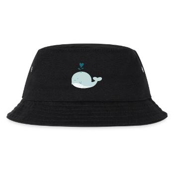 Wal - Kinder Bucket Hat - Schwarz - Vorne