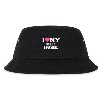 I love my I love my Field Spaniel - Kinder Bucket Hat - Schwarz - Vorne