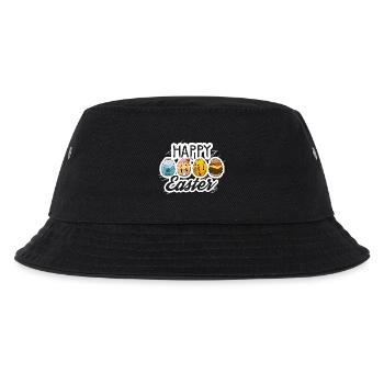 Osterei Lustig Ostern - Kinder Bucket Hat - Schwarz - Vorne