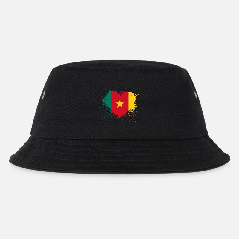 coeur drapeau cameroun - Bob Enfant - noir