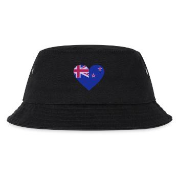 Neuseeland - Kinder Bucket Hat - Schwarz - Vorne