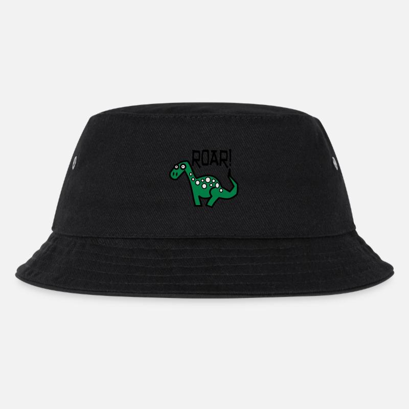 Dinosaur Roar - Kids’ Bucket Hat - black