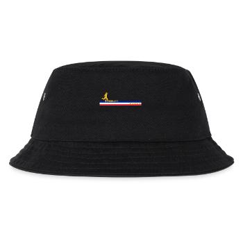 Blau Weiß Rot Balance Design mit Sternen - Kinder Bucket Hat - Schwarz - Vorne