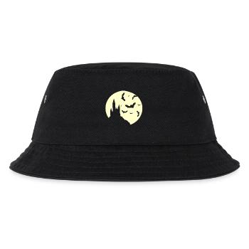 Fledermaus Burg - Halloween - Kinder Bucket Hat - Schwarz - Vorne