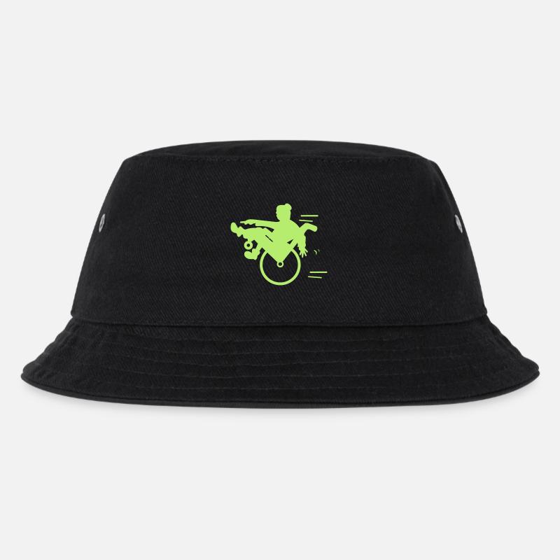 Oma Rentnerin Rollstuhl - Kinder Bucket Hat - Schwarz
