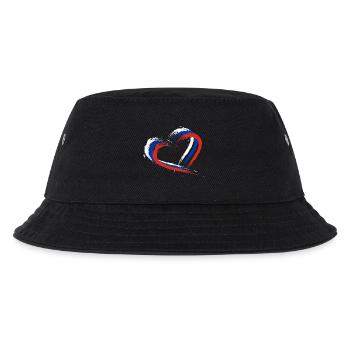 Heart brush flag Russia flag colors design - Kids’ Bucket Hat - black - Front