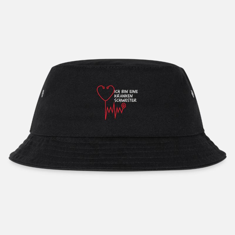 Krankenschwester - Kinder Bucket Hat - Schwarz