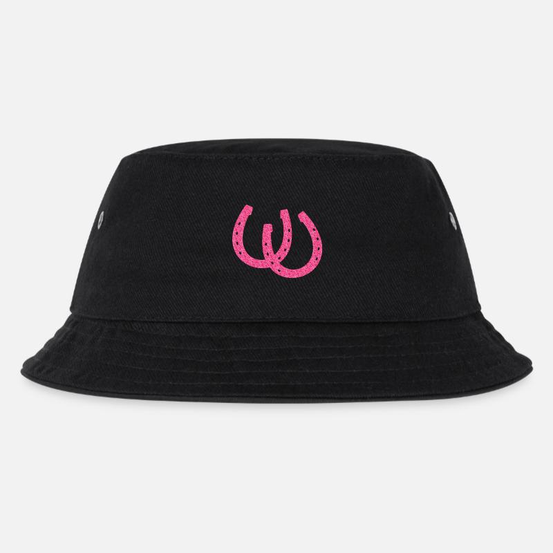 Glitzernde Hufeisen - Kinder Bucket Hat - Schwarz