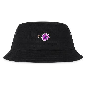 Blume und Hummel - Kinder Bucket Hat - Schwarz - Vorne