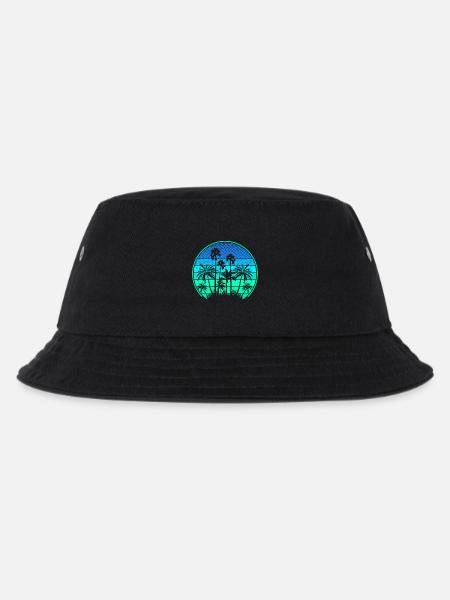Palmen-Insel - Kinder Bucket Hat - Schwarz