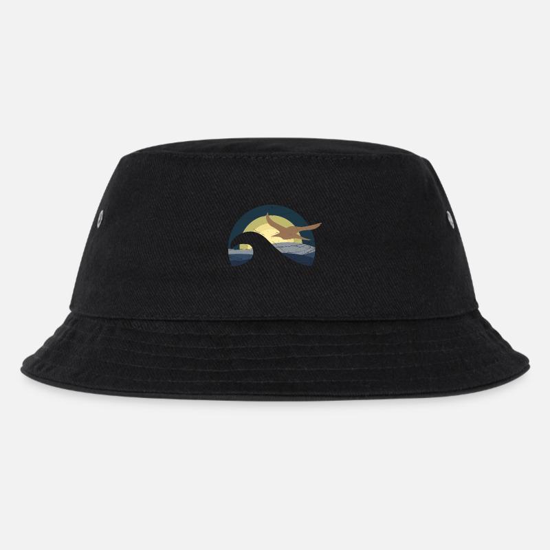 Möwe am Meer - Kinder Bucket Hat - Schwarz