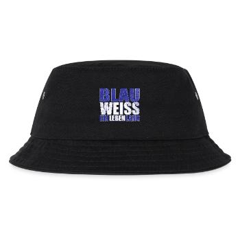 Blau Weiss ein Leben Lang - Kinder Bucket Hat - Schwarz - Vorne