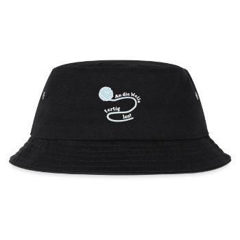 An die Wolle fertig, LOS! - Kinder Bucket Hat - Schwarz - Vorne