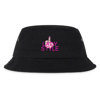 Lady Style Mittelfinger - Kinder Bucket Hat - Schwarz - Vorne