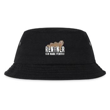 Rentner Ich Habe Fertig Faultier - Kinder Bucket Hat - Schwarz - Vorne