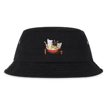kawaii chats mangeant ramen japonais - Bob Enfant - noir - Devant