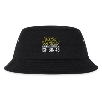 45. Geburtstag Das wars mit der Jugend Ich bin 45 - Kinder Bucket Hat - Schwarz - Vorne