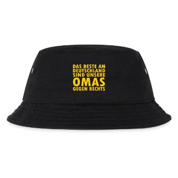 Omas gegen rechts - Kinder Bucket Hat - Schwarz - Vorne