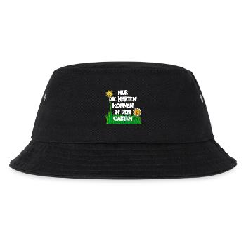 NUR DIE HARTEN KOMMEN IN DEN GARTEN - Kinder Bucket Hat - Schwarz - Vorne