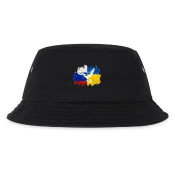 Ukraine Russland Konflikt Friedenstaube - Kinder Bucket Hat - Schwarz - Vorne