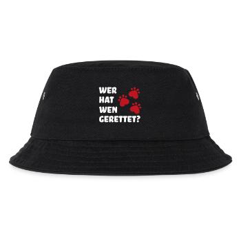Tierschutz Hund - Kinder Bucket Hat - Schwarz - Vorne