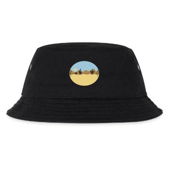 Frequenz Wüste Landschaft Silhouette - Kinder Bucket Hat - Schwarz - Vorne
