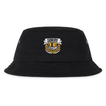 sorry in not listening - Kids’ Bucket Hat - black - Front