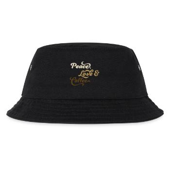 Kaffee - Kinder Bucket Hat - Schwarz - Vorne