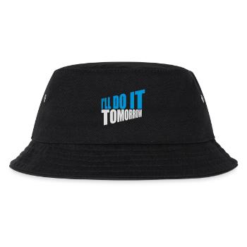 do it tomorrow Zitat - Kinder Bucket Hat - Schwarz - Vorne