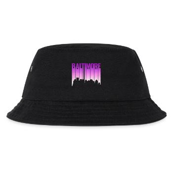 Baltimore Skyline Gradient - Kids’ Bucket Hat - black - Front