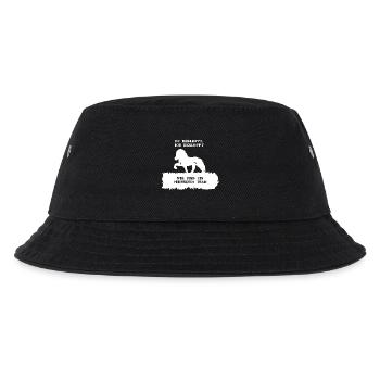 Spruch 11 mit Pferd 1 weiß - Kinder Bucket Hat - Schwarz - Vorne