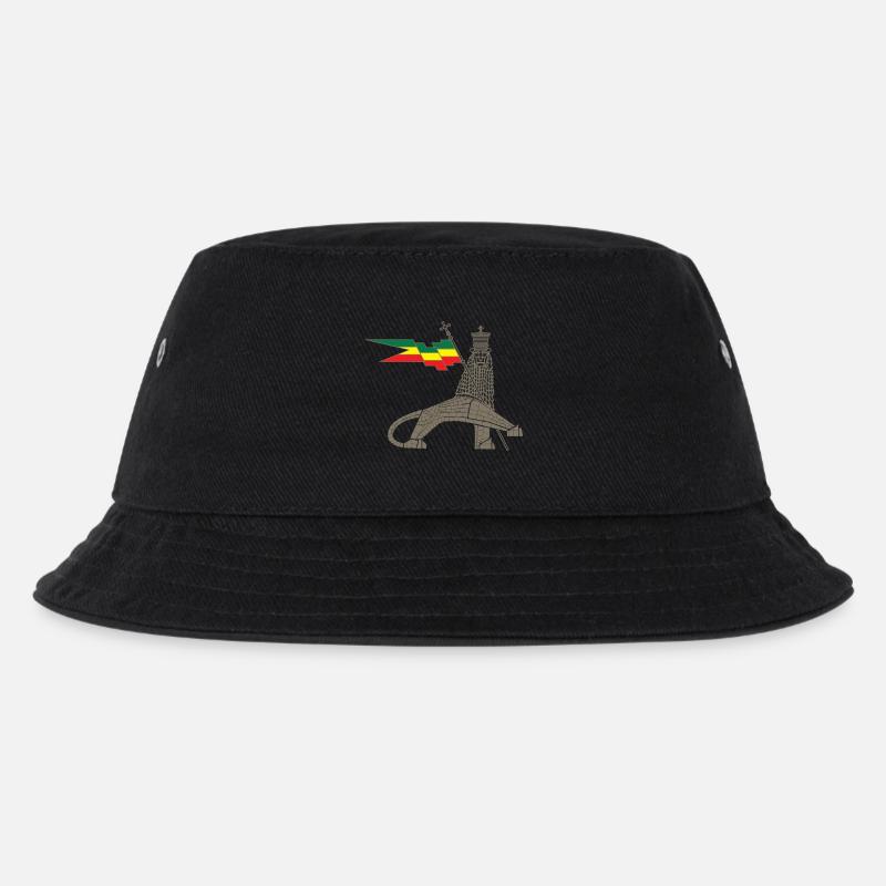 Königslöwe mit äth Flaggenbalken - Kinder Bucket Hat - Schwarz