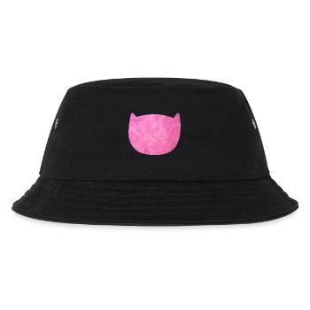 Katze Flausch Pelz Fell pink Fan Katzenliebe - Kinder Bucket Hat - Schwarz - Vorne