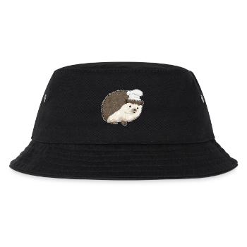 Hedgehog Chef Chef Hat Cooking - Kids’ Bucket Hat - black - Front