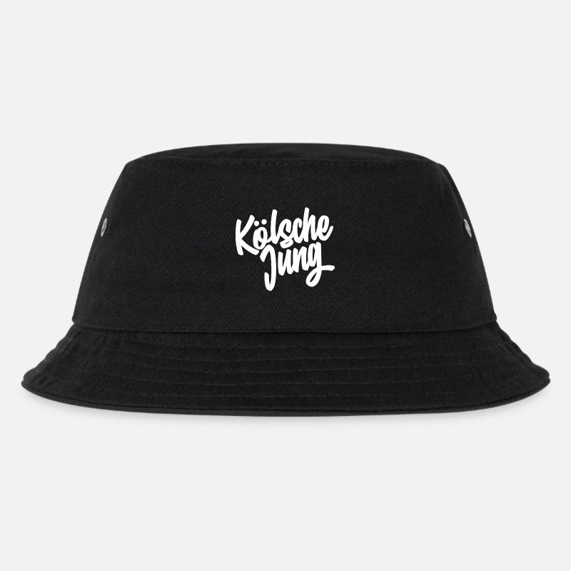 Kölsche Jung Script Design - Kinder Bucket Hat - Schwarz
