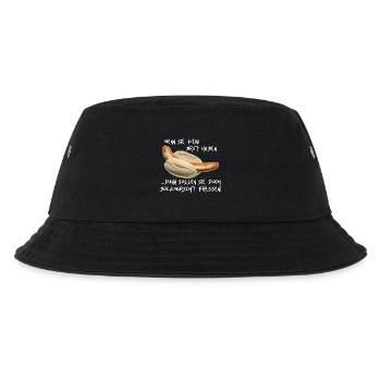 Wenn sie kein Brot haben ...  - Kinder Bucket Hat - Schwarz - Vorne