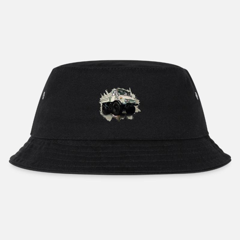 Unimog Oldi - Kinder Bucket Hat - Schwarz
