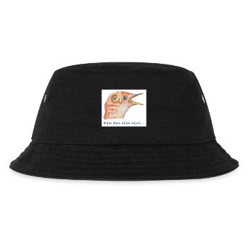 PlattSnack – Den een sien Uul... - Kinder Bucket Hat - Schwarz - Vorne