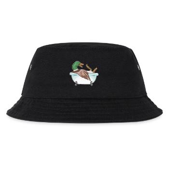 Duck Bathing Bathtub - Kids’ Bucket Hat - black - Front