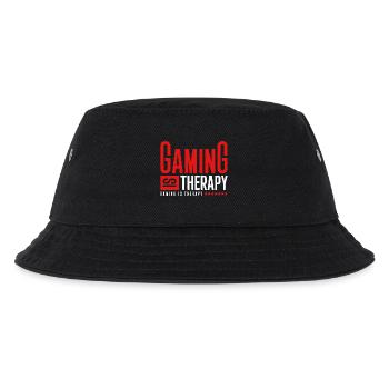 GAMING IST THERAPIE - Kinder Bucket Hat - Schwarz - Vorne