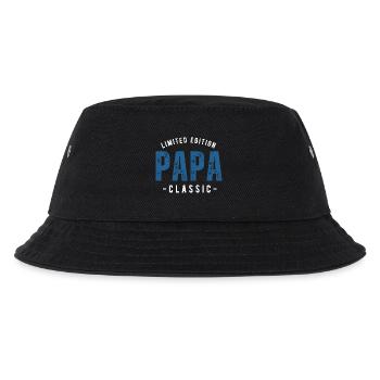Geschenk 'Limited Edition Papa Classic' - Kinder Bucket Hat - Schwarz - Vorne