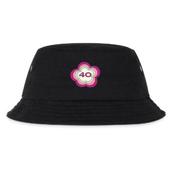 40. 40 JAHRE. 40-JÄHRIGES JUBILÄUM. GEBURTSTAG 40 JAHRE. - Kinder Bucket Hat - Schwarz - Vorne