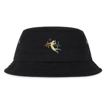 Herzschlag Volleyball EKG Puls - Kinder Bucket Hat - Schwarz - Vorne