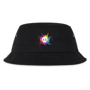 Crâne blanc et explosion multicolore - Bob Enfant - noir - Devant