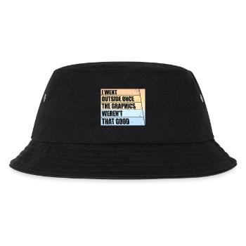Ich bin einmal nach draußen gegangen Die Grafik war nicht so gut - Kinder Bucket Hat - Schwarz - Vorne