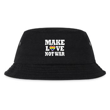 Make love not war - Kinder Bucket Hat - Schwarz - Vorne