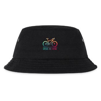 Explore Ride Repeat - ein Projekt für den Radfahrer - Kinder Bucket Hat - Schwarz - Vorne
