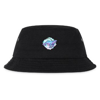 Buckelwal Aquarell - Kinder Bucket Hat - Schwarz - Vorne