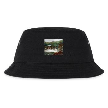 Tempel im Wald - Kinder Bucket Hat - Schwarz - Vorne